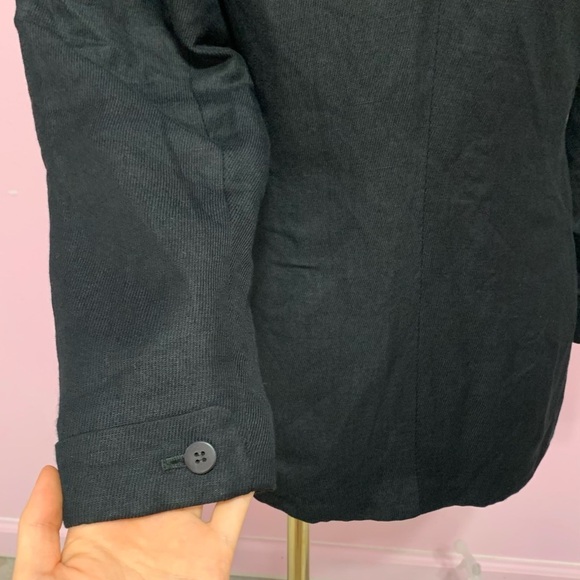 VTG Limited London Paris New York Black Linen Blend Blazer XS - Picture 6 of 16